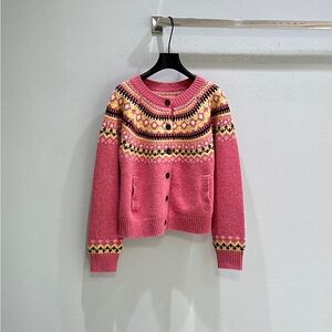 Miu Miu Pink Patterned Women's Sweater